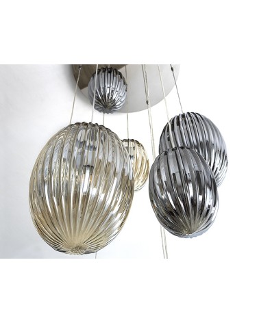 Ovila SCHULLER VALENCIA 13-light smoky cognac lamp