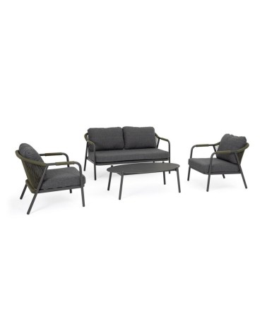 Salotto MIRAVET outdoor BIZZOTTO antracite verde | BHOME