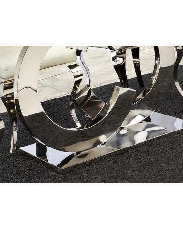 Mesa Casandra SCHULLER VALENCIA acero vidrio
