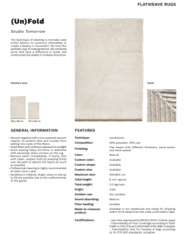 (UN)Fold Karpeta | Bhome by Arredi Barbàra