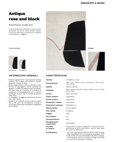 Antique Rose and Black Karpeta | Bhome by Arredi Barbàra