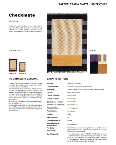 Checkmate Karpeta | Bhome by Arredi Barbàra