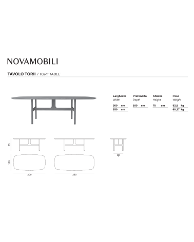 Tavolo Torii Novamobili | Bhome by Arredi Barbàra