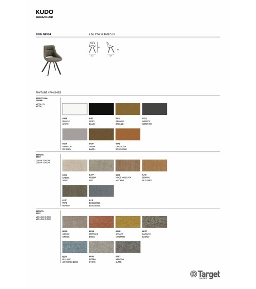 Chaise Kudo Twist – Target Point | Bhome by Arredi Barbàra