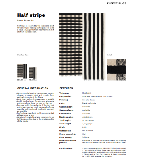 Halfstripe Rug Karpeta | Bhome by Arredi Barbàra