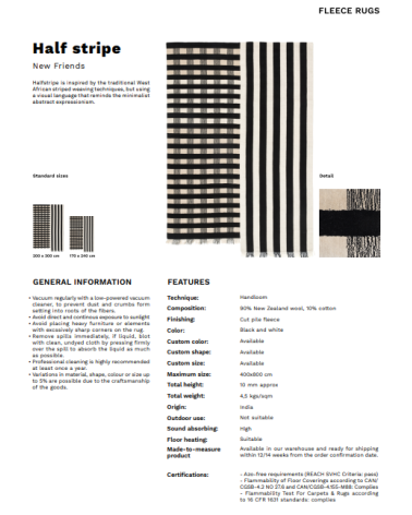 Tapis Halfstripe Karpeta | Bhome by Arredi Barbàra