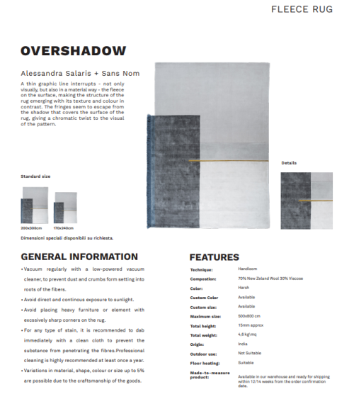 Overshadow – Harsh Rug Karpeta | Bhome by Arredi Barbàra