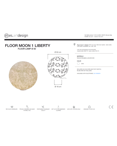 Lámpara de pie Floor Moon 1 Liberty IN-ES.ARTDESIGN | BHOME by Arredi Barbàra