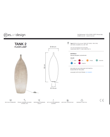 Tank 2 Floor Lamp IN-ES.ARTDESIGN | BHOME by Arredi Barbàra