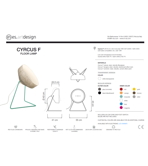 Stehleuchte Cyrcus F Nebula IN-ES.ARTDESIGN | BHOME by Arredi Barbàra
