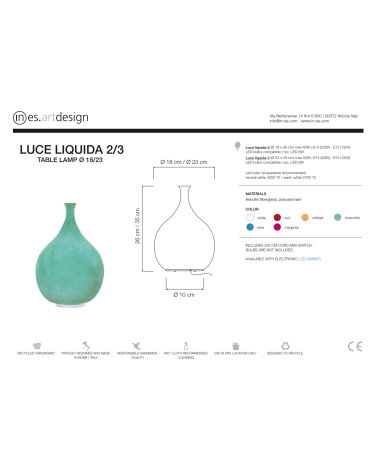 Luce Liquida 2 / 3 Table Lamp IN-ES.ARTDESIGN | BHOME by Arredi Barbàra