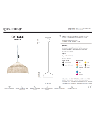 Cyrcus Nebula pendant lamp IN-ES.ARTDESIGN | BHOME by Arredi Barbàra