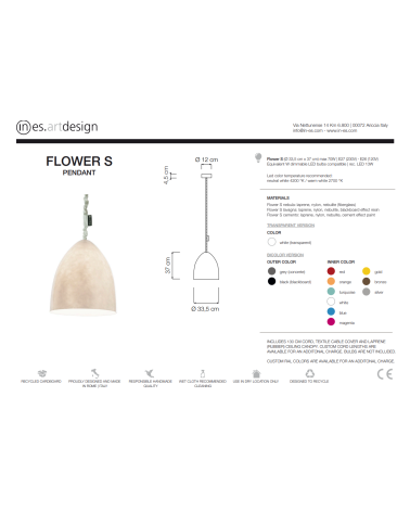 Lampada a sospensione Flower S Nebula IN-ES.ARTDESIGN | BHOME by Arredi Barbàra