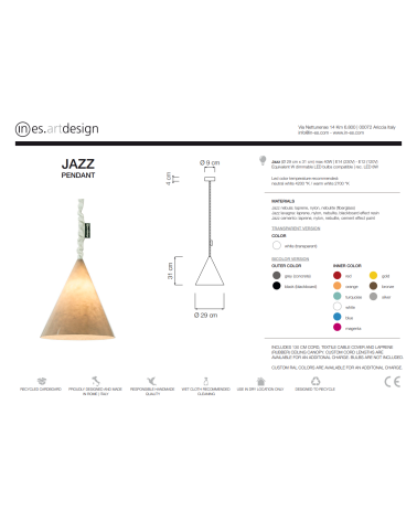 Lampada a sospensione Jazz Nebula IN-ES.ARTDESIGN | BHOME by Arredi Barbàra