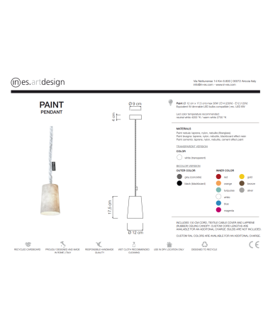 Lampada a sospensione Paint Nebula IN-ES.ARTDESIGN | BHOME by Arredi Barbàra