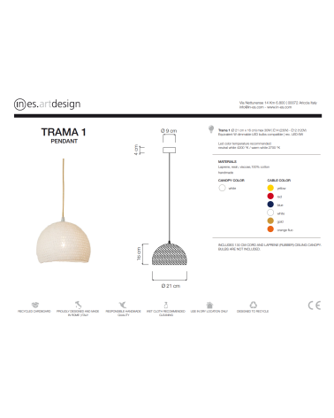 Suspension Trama 1 IN-ES.ARTDESIGN | BHOME by Arredi Barbàra