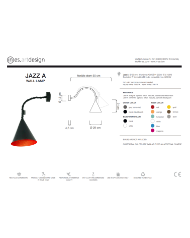 Wall Lamp Jazz A Lavagna – IN-ES.ARTDESIGN | BHOME