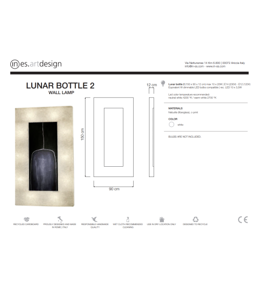 Lámpara de Pared Lunar Bottle 2 – IN-ES.ARTDESIGN | BHOME
