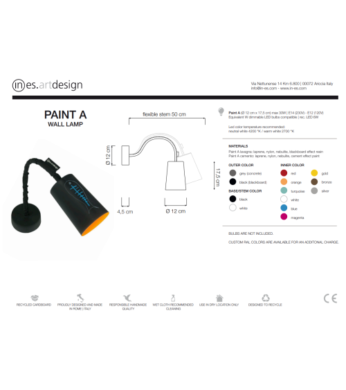 Table Lamp Paint A Lavagna – IN-ES.ARTDESIGN | BHOME
