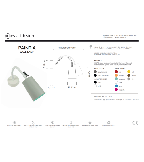 Table Lamp Paint A Cemento – IN-ES.ARTDESIGN | BHOME