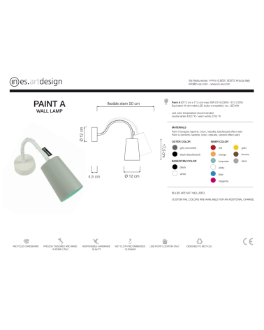 Lampada da tavolo Paint A Cemento IN-ES.ARTDESIGN | BHOME by Arredi Barbàra