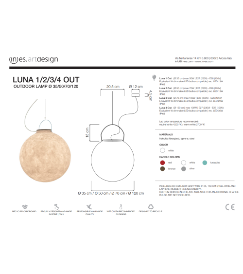 Outdoor Lamp Luna Out – IN-ES.ARTDESIGN | BHOME