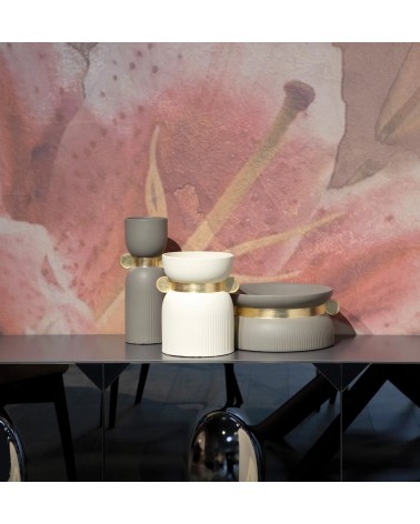 Collezione “Impero” – TONIN CASA | Vasi ceramica con anello oro | BHOME by Arredi Barbàra
