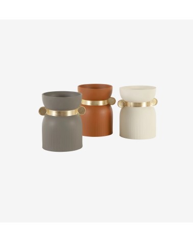 Collezione “Impero” – TONIN CASA | Vasi ceramica con anello oro | BHOME by Arredi Barbàra