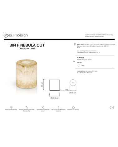 Lámpara Outdoor Bin F Nebula Out – IN-ES.ARTDESIGN | BHOME