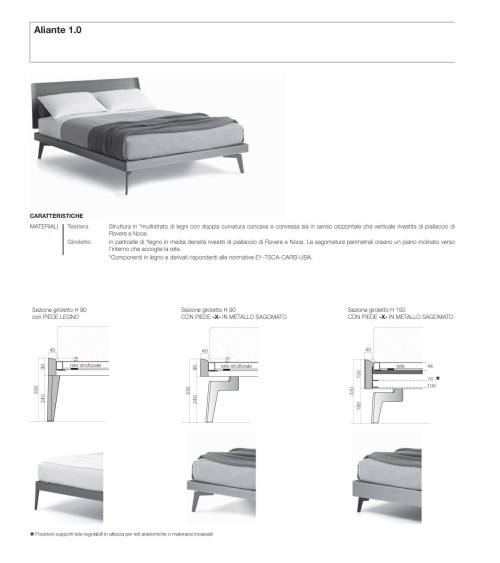 Cama Aliante 1.0 – SANGIACOMO | Bhome by Arredi Barbàra