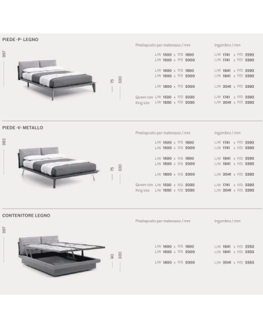 Abbraccio Legno Upholstered Bed – SANGIACOMO | Bhome by Arredi Barbàra