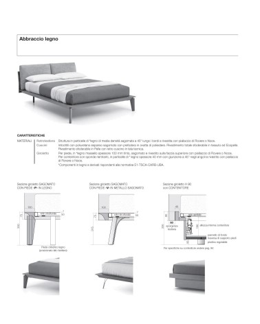 Lit Abbraccio Legno rembourré – SANGIACOMO | Bhome by Arredi Barbàra