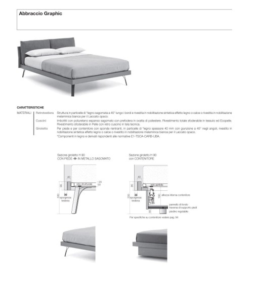 Abbraccio Graphic Gepolstertes Bett – SANGIACOMO | Bhome by Arredi Barbàra