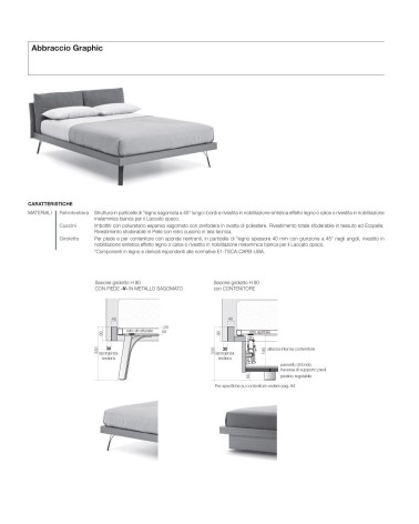 Letto Abbraccio Graphic SANGIACOMO | Bhome by Arredi Barbàra
