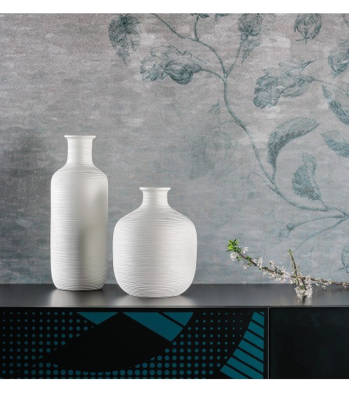 Vase “Stripe” – TONIN CASA | Ribbed ceramic design vase | BHOME by Arredi Barbàra