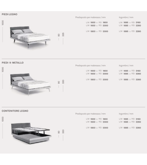 Letto Febo 2.0 High SANGIACOMO | Bhome by Arredi Barbàra