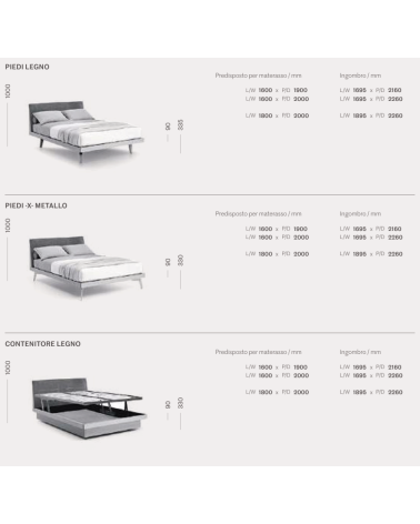 Letto Febo 2.0 High SANGIACOMO | Bhome by Arredi Barbàra