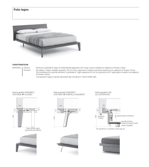 Letto Folio Legno SANGIACOMO | Bhome by Arredi Barbàra