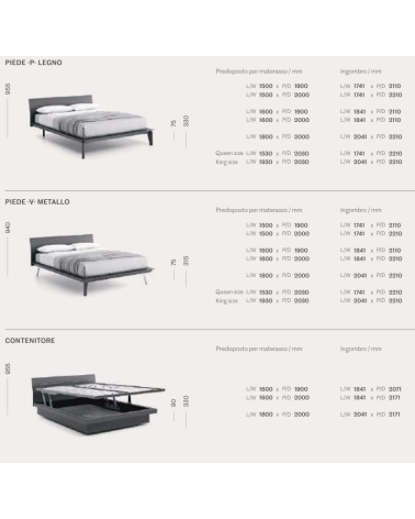Folio Legno Bed – SANGIACOMO | Bhome by Arredi Barbàra