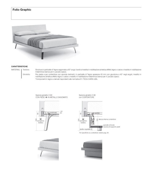 Letto Folio Graphic SANGIACOMO | Bhome by Arredi Barbàra