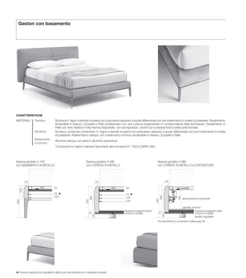 Gaston Bed SANGIACOMO | Upholstered Designer Bed BHOME