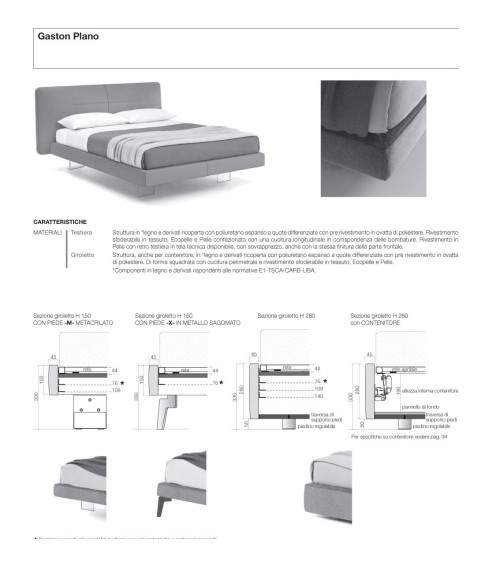 Gaston Plano Bed – SANGIACOMO | BHOME by Arredi Barbàra