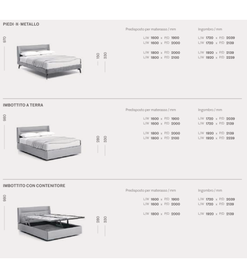 Letto Nest Imbottito SANGIACOMO | Letto imbottito di design BHOME