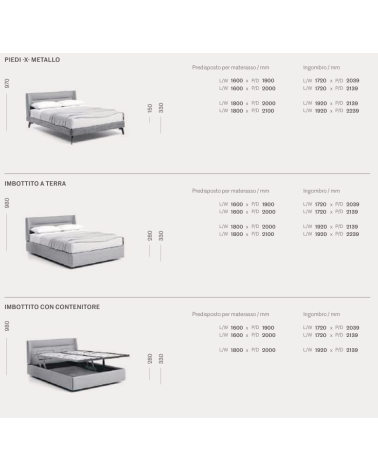 Letto Nest Imbottito SANGIACOMO | Letto imbottito di design BHOME