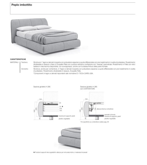 Cama tapizada “Peplo” – SANGIACOMO | Bhome by Arredi Barbàra