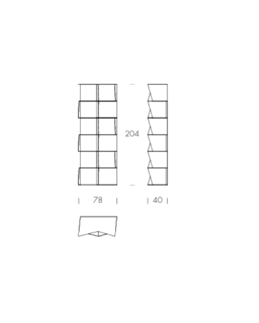 Bücherregal Checker Tonin Casa | Elegantes Italienisches Design