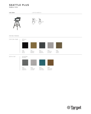 Seattle Plus stool – Target Point | Bhome by Arredi Barbàra