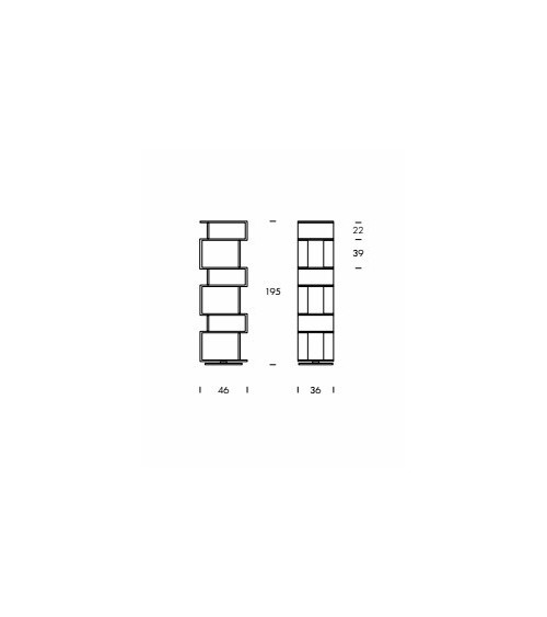 Osuna bookcase Tonin Casa – Vertical Rotating Design | BHOME by Arredi Barbàra