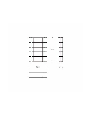 Sintesi Bookcase by Tonin Casa | Elegant Italian Design