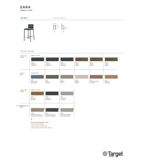 Sgabello Zara – Target Point | Bhome by Arredi Barbàra